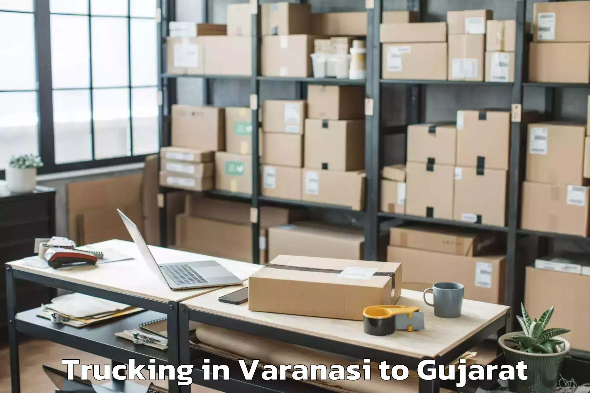 Top Varanasi to Katodara Trucking Available